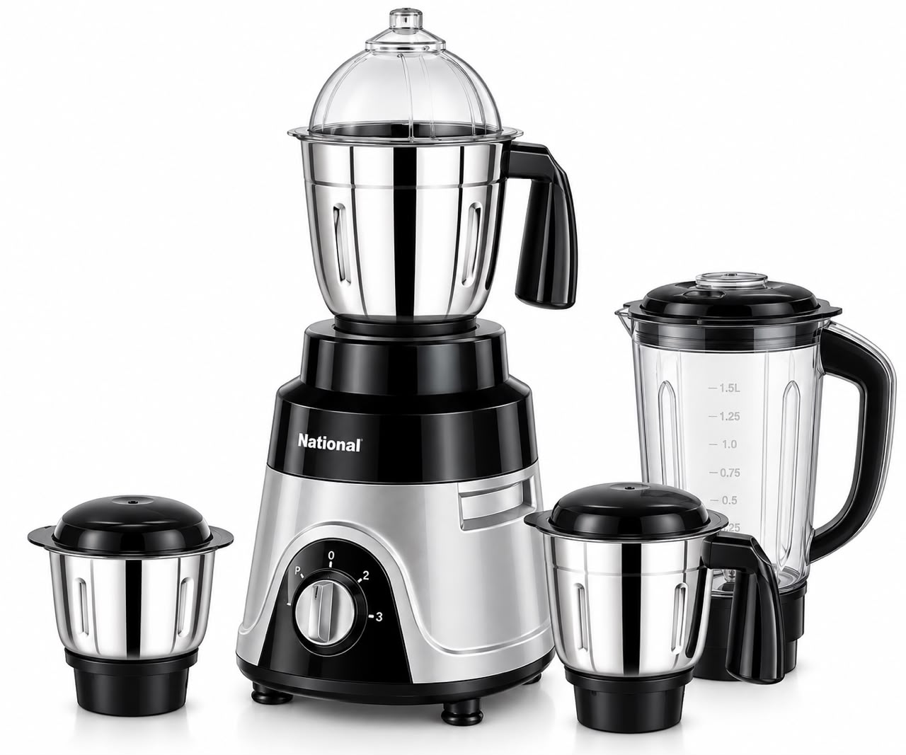 National 1000W 4-Jar Heavy-Duty Mixer Grinder
